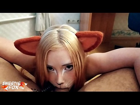 ❤️ キツネがチンポを飲み込み、口の中にザーメンを出す ️ ロシアポルノ ❌️❤
